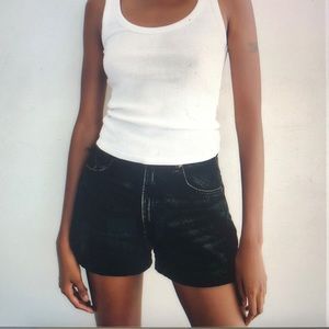 Zara TRF High-Waisted Mom Fit Denim Shorts | Size 4